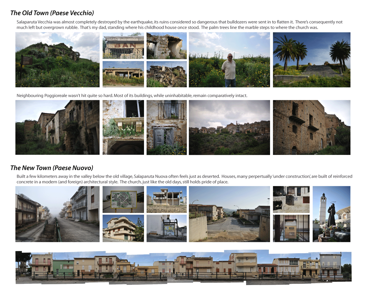 photos of the old village and the new village